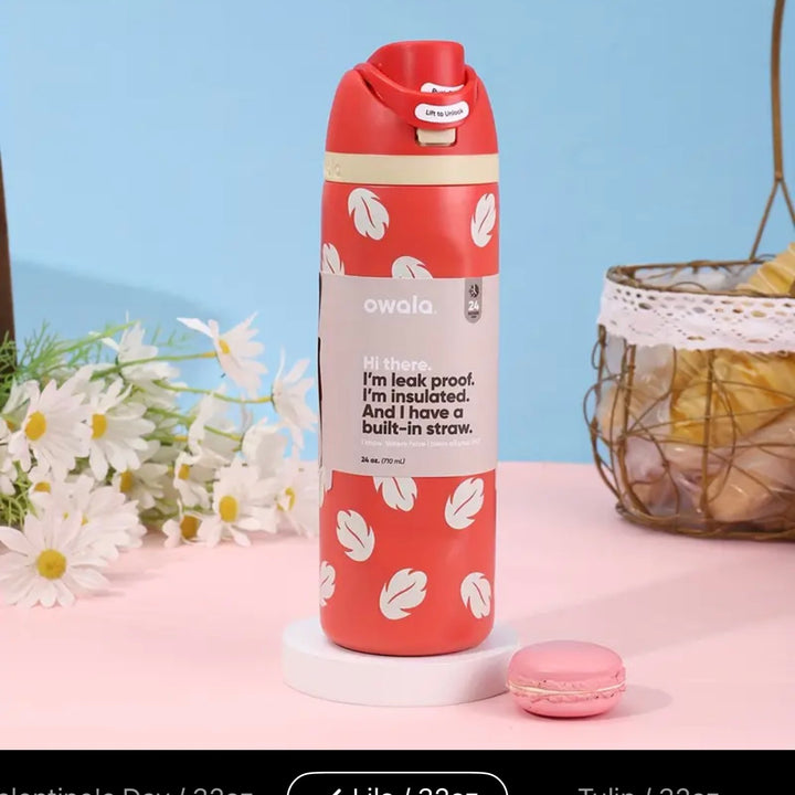 Stay Hydrated in Style – Vacuum Insulated Water Bottle with Straw Lid