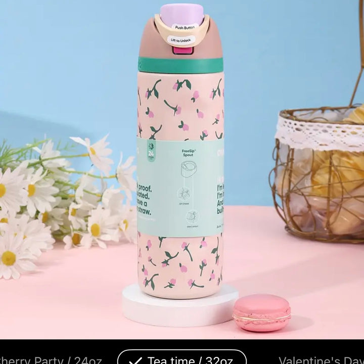 Stay Hydrated in Style – Vacuum Insulated Water Bottle with Straw Lid